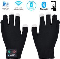 Bluetooth Gloves with Built In Mic and Speaker - Winter Smart Touch Gloves Women Men Acting Like a Phone Glove while Running, Skiing, Dog Walking
