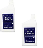 Husqvarna 610000023 Bar & Chain Oil, Quart -2 Pack