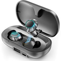 PeohZarr Wireless Earbuds Bluetooth Earbuds with 2600mAh Charging Case Wireless Earbuds Bluetooth 5.0 IPX8 Waterproof Auto Pairing Deep Bass Stereo Sound Noise Reduction Touch Control Earphones, Black