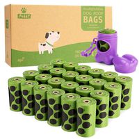 PobbY Biodegradable Poop Bags for Dogs, Dog Poop Bags Biodegradable Unscented 24 Refill Rolls, 9" X 13" Durable Thick Dog Poop Bag (360-count) Includes Dispenser