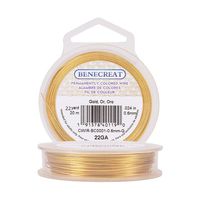 BENECREAT 22-Gauge Tarnish Resistant Gold Wire, 66-Feet/22-Yard
