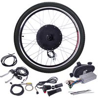 JAXPETY 48V 1000W Electric Bicycle Cycle E Bike 26" Front Wheel Ebike Hub Motor Conversion Kit Hub Motor Wheel