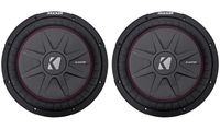 (2) Kicker 43CWRT121 COMPRT12 12" 2000 Watt Car Audio Subwoofers Subs CWRT12-1