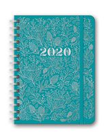 Orange Circle Studio 2020 Deluxe Compact Flexi Planner, Floral Vines Teal