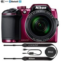 Nikon COOLPIX B500 16MP 40x Optical Zoom Digital Camera w/Wi-Fi (Plum) - (Renewed)