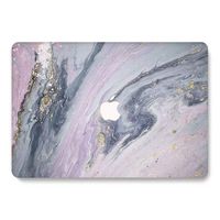 One Micron Compatible MacBook Pro Retina 13 Inch Case Plastic Pattern Hard Case Shell Compatible MacBook Pro Retina 13.3 Inch No CD-ROM (Model: A1502/A1425)-Purple Marble