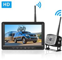 LeeKooLuu HD Digital Wireless Backup Camera 7''Monitor Highway Observation System for RVs,Travel Trailers,Trucks,Motorhome Mirror/Facing Image Flip Newest IP69K Waterproof Camera Super Night Vision