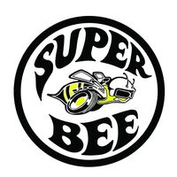 Super Bee Logo OriginalStickers0752 Set Of Two (2x) Stickers , Laptop , Ipad , Car , Truck , Size 4 inches on Longer Side