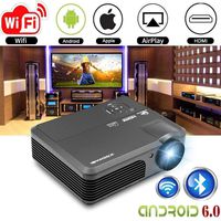 Wireless Projector WiFi Bluetooth 3600 Lumens (2018 Updated), Portable HD LED Projector 1080p Support, Digital Home Theater Cinema Projector Indoor Outdoor Movie Game with HDMI USB TV Audio AV Ports