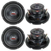 4) New PYLE PLPW8D 8" 1600W Car Audio Subwoofers Subs Woofers Stereo DVC 4-Ohm
