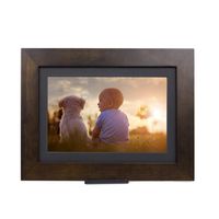 PhotoShare Friends and Family Smart Frame Digital Photo Frame, Send Pics from Phone to Frame, WiFi, 8 GB, Holds Over 5,000 Photos, HD, 1080P, iOS, Android (8", Espresso)