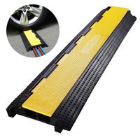 WeChef 2 Channel Durable Rubber Electrical Wire Cord Cover Ramp Guard Cable Protector Workshop Concerts Warehouse