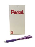 Pentel Wow! Retractable Gel Pen, 0.7mm, Medium, Violet Ink, Box of 12 (K437-V)