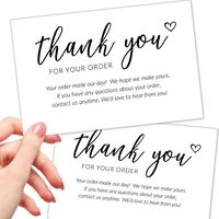 50 Large 4x6 Thank You For Your Order Cards - Bulk Postcards Purchase Inserts to Support Small Business Customer Shopping - for Online or Retail Stores, Handmade Goods and More