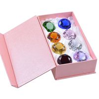 LONGWIN 50mm (2") Crystal Diamond Pirate Gems and Jewels Paperweight Table Decor Multicolor Christmas Centerpiece Gift for kids