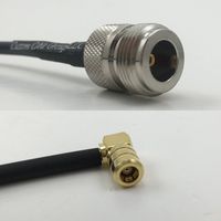 3 feet RG316 N FEMALE to SMB FEMALE ANGLE Pigtail Jumper RF coaxial cable 50ohm High Quality Quick USA Shipping