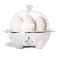 Dash Rapid Egg Cooker: 6 Egg Capacity Electric Egg Cooker for Hard Boiled Eggs, Poached Eggs, Scrambled Eggs, or Omelets with Auto Shut Off Feature - White