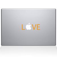 The Decal Guru Love Apple MacBook Decal Vinyl Sticker - 13" MacBook Air - Yellow (0203-MAC-13A-SY)