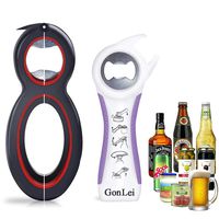 GonLei Bottle Opener, 5-in-1 and 6-in-1, Can, Soda, and Jar Openers, Twist Off Lid - Jar Opener for Seniors and Arthritic Hands, Seniors with Arthritis, Hand Weakness (2 pack)