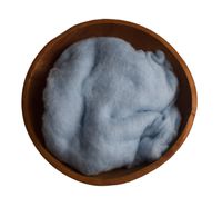 Newborn Fluff, Merino Wool Batting, Cloud, Basket Stuffer, Newborn Photo Prop (3.5 Ounce, Dream Blue)