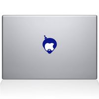 The Decal Guru 2054-MAC-13A-DB Afro Apple Logo Decal Vinyl Sticker, Dark Blue, 13" MacBook Air