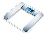 Beurer Body Fat Analyzer Scale BMI, Multi-User & Recognition, Digital Weight Scale, XL LCD Illuminated Display, BF221, Silver