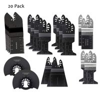20 PCS Oscillating Multitool Blade Saw Blades Metal/wood Quick Release Fit Fein Multimaster Porter - Platinum Pack Bi-Metal for Multimaster, Dewalt, Bosch, Dremel Multi Max, Milwaukee