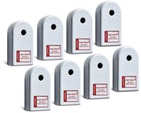 Zircon Leak Alert Water Leak Detector & Flood Sensor Alarm / Water Leak Sensor with Dual Leak Alarms 90dB Audio / Battery Powered (Contractor 8 Pack) Batteries Included