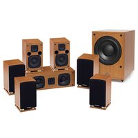 Fluance Classic Elite Series 7.1 Compact Home Theater Surround Sound Speaker System with DB150-BE Powered Subwoofer