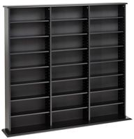 Prepac Triple Width Wall  Storage Cabinet, Black