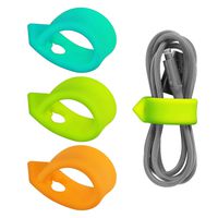 ELFRhino Cord Organizer Cable Straps Clips Wire Ties Earbuds Earphone Headphone Headset Wrap Winder Holder Keeper Manager Management(Set of 3)