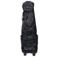MTHERMAN Golf Travel Bag Black - Unique Folding Design - Tough 1680D Polyester with Waterproof PVC Coating - Practical & Lightweight - 54" x 15" x 11"