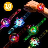 Light Up Bracelet LED Party Favors 10 Pack Toys for Kids Girls/Boys Prizes Back to School Gifts Toys for Classroom Thanksgiving Christmas Birthday Celebration New Year Eve Party Neon Supplies