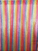 Sequin Curtain 2 Panels Glitter Backdrop 6FT Rainbow Sequin Backdrop 8FT Photography Background Backdrop for Pictures