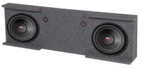 GMC Chevy Crew Cab 2007-2013 Underseat Box Enclosure + 2) Pyle 10" Subwoofers