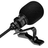 Lavalier Lapel Microphone for Phone, Camera or Laptop with Interview Cable, Headphone Adapter and Extension Cords for Live Streaming, Outdoor Vlogging, Youtube Recording, Video Conference.