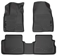 Husky Liners Fits 2009-10 Pontiac Vibe, 2009-13 Toyota Corolla, 2009-13 Toyota Matrix - Front Wheel Drive with Automatic Transmission Weatherbeater Front & 2nd Seat Floor Mats