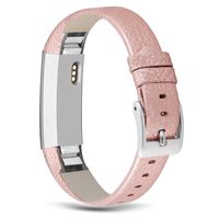 UMAXGET Leather Band Compatible with Fitbit Alta (HR)/Ace Bands, Soft Retro Genuine Leather Replacement Strap Compatible with Fitbit Alta (HR)/Ace Women Men (Rose Gold)