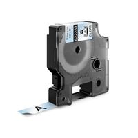 DYMO RhinoPRO Permanent Adhesive Polyester Fabric Thermal Transfer Label Tape, 1/2-inch (12 mm), Black Type on Clear, (622289)