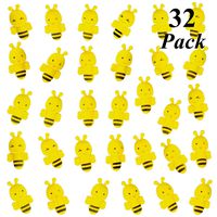 Ancefine 32 Pack Bee Eraser Assortment Novelty Animal Eraser for Party Favors,Homework Rewards,Gift Filling