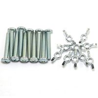 RuiLing 10 Sets Screw Bolts with Wing Nut Kit Zinc Plated Carbon Steel Mounting Hardware Fitting Fastenings- 10pcs 1/4"-20 Hand Tighten Wing Nuts + 10pcs 1/4"-20 x 1-1/2" Phillips Head Screw Bolt