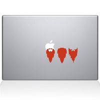 The Decal Guru 2038-MAC-15X-P Apple Beards Decal Vinyl Sticker, 15" MacBook Pro (2016 & Newer), Orange
