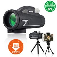 OUTERDO Monocular Telescope, 10 x 42 High Power Monoculars for Phone- Dual Focus- BAK-4 Prism FMC- Waterproof with 2 x Durable Tripods for Bird Watching, Hunting, Camping, Hiking,Outdoor