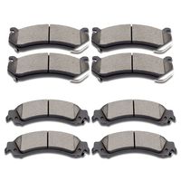 SCITOO Ceramic Front Rear Disc Brake Pad Set Compatible ATD785C ATD834C for Cadillac Escalade EXT ESV,Chevy Avalanche Silverado Suburban 1500/Tahoe,GMC Yukon/Sierra 1500