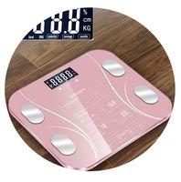 Hot 13 Body Index Electronic Smart Scales Bathroom Body Fat B Mi Scale Digital Human Weight Mi Scales Floor LCD Display,Pink