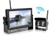 eRapta Wireless Backup Camera and Monitor Kit Reverse Rearview Cam Digital Signal 2018 Update for Truck/Trailer/Bus/RV/Pickups/Camper/Motorhome/Van When Reversing Parking Backing Up E1