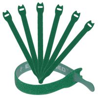 Reusable Cable Ties 1/2" x 8" for Cable Management and Organizing Cords - 30 Pack Bundled with 2 Bonus Cinch Straps (Green)