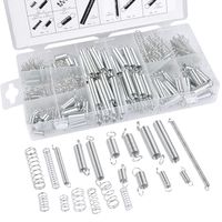 QLOUNI Spring Assortment Set, 200 Pieces Zinc Plated Compression and Extension Springs for Shops and Home Repairs