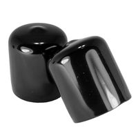 Prescott Plastics 7/8 Inch Round Black Vinyl End Cap, Flexible Pipe Post Rubber Cover (100)