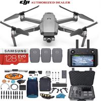 DJI Mavic 2 Zoom Drone Quadcopter Fly More Combo with Smart Controller (Built in Monitor), 3 Batteries, HardCase, 128GB SD Card with 24-48mm Optical Zoom Camera Bundle Kit with Must Have Accessories